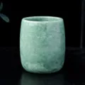 Green jade teacup straight jade stone cup single kung fu tea cup elegant drinkware - Green Jade Style