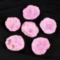 Pink Crystal Agate Geode Slices Cluster Raw Stone Home Decor Healing Crystals 6 Pcs Set - 3-5cm/Piece / Electroplated Pink