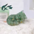 Niedliche natürliche Kristallstein schlafende Katze Figur Harz Tier Desktop Dekoration - Aventurin-Jade