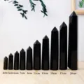 Natural obsidian crystal tower healing stone single point column home decor 4-20cm - 5-6cm / Obsidian Single Point Tower