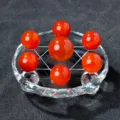 Kristallkugel Sieben-Sterne-Array Feng Shui Ornament Rote Kugel Tischdekoration Zuhause - Roter Achat Kugel Sieben-Sterne-Array
