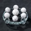 Weisser Kristallkugel Sieben-Sterne-Array Feng Shui Set Tischdekoration Variante - Weißer Türkis Kugel Sieben-Sterne-Array