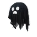 Detalle de primer plano de decoración colgante de fantasma negro de Halloween con ojos blancos. - Farolillos de Halloween estilo A - Fantasma negro