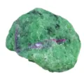 Natural raw crystal gemstone rough stone irregular chunk for aromatherapy and decor. - Ruby Zoisite / Approx. 30g