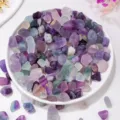 Natural colorful fluorite tumbled stones polished irregular crystal gravel for fish tank - 9-12mm Pack (100g)