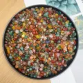 Natural colorful tumbled agate stones for home fish tank and plant pot decoration. - 50g Weight / 5-8mm