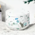 Crystal stone plaster candle holder scented aromatherapy candle home interior decor jar - Aquamarine Crushed Stone Style (Bluebell Scent)