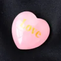 Natural rose quartz heart engraved crystal stone ornament, perfect wishing gift for loved ones. - Love / 3cm