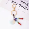 Kristall Mond Schlüsselanhänger Chakra Perlen Tasche Anhänger Meditation Stein Zubehör - Opalit Mond