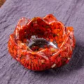 Kristall Kieselschale Harz Lotus Schüssel Edelstein Wohlstand Schale Dekoration - Roter Jaspis Lotus Schale Nur