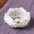 Weisse Kristall Harz Lotus Schale, Stein Splitter Entloesung Schale Variante. - Weiße Türkis Lotus Schale Nur