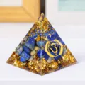 3cm natural lapis lazuli crystal orgone pyramid resin energy tower for home decoration - Lapis Lazuli Gold Foil Style With Rune