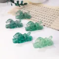 Natürliche grüne Fluorit Pferd Schnitzerei Kristall Edelstein Tier Figur Heim Dekor - Grüner Fluorit Pferd / Ca. 6.5*3cm