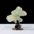Crystal money tree ornament epoxy resin feng shui desktop decoration for home office decor - Green Aventurine