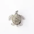 Natuerlicher Kristall Pyrit Schildkroete Ornament Silber Metall Tier Deko Skulptur - Schildkröte - Chalkopyrit