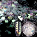 Holografische Herz Nagel Pailletten Glitzer Flocken DIY glänzende Gradienten Dekoration. - 1-g-Packung, Nr. 3