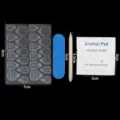 Press-on nail accessories kit with adhesive tabs, nail file, and alcohol prep pad. - 24-Piece Jelly Glue Tool Kits / PNT-35 Nail Polish Removal Tool Kits