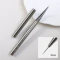 Professioneller Nail-Art-Pinsel 9 mm Gunmetal Metallgriff feine Spitze für feine Malerei - 9 mm