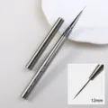 Metall Nagelkunst Liner Pinsel 12mm gunblack feine Spitze Malerei Pinsel mit Kappe - 12 mm