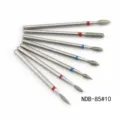 7pcs professional nail drill bits set diamond metal burrs for electric manicure machine - NDB-85-10#