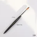 Pincel para uñas acrílicas Kolinsky profesional tamaño 12 para nail art y pintura fina. - Talla 12