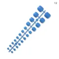 Unghie finte per dita dei piedi blu unghie artificiali di colore unito punte per donne. - Blu