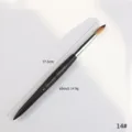Professional Kolinsky acrylic nail brush with wooden handle for gel and nail art design. - Size 14