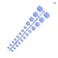Unghie finte per piedi azzurre monocolore da applicare per kit di manicure nail art fai da te. - Azzurro
