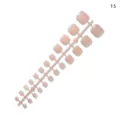 Unghie finte per piedi tinta unita set 24 pz nude press on toenails rimovibili DIY per piedi. - nudo
