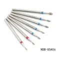 7-piece nail drill bits set tungsten steel diamond manicure removal tools with color rings - NDB-85-06#