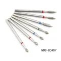 7pcs Diamond Nail Drill Bits Set Professional Metal Milling Cutter for Electric Manicure Machine - NDB-85-07#