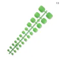 Unghie finte verdi per piedi, 24 pezzi unghie finte monocolore su supporto di plastica DIY. - Verde