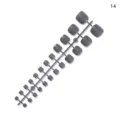 Set di unghie artificiali per piedi grigio solido, 24 pezzi unghie finte per nail art fai da te. - Grigio