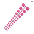Unghie finte per piedi rosa unite 24pz, set di unghie lucide su supporto in plastica. - Rosa