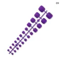 Unghie finte per piedi viola 24 pz set colore unito unghie artificiali fai da te 09 - Viola