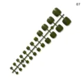 Unghie finte per piedi verde scuro 24 pezzi set unghie finte monocolore da applicare DIY - Verde scuro