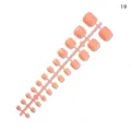 Unghie finte per piedi rosa press on toenails unghie finte corte quadrate kit fai da te set - Rosa Pesca