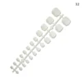 Unghie finte per piedi bianco latte unite 24 pz set di unghie adesive per nail art - Bianco latte