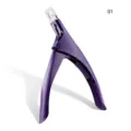 Purple U-shaped false nail cutter manicure tool for acrylic and gel nail tips trimming. - 01# Purple