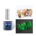 Glow in the dark nail top coat 10ml UV gel polish, professional glowing nail art manicure. - Transparent Luminous / 10ml