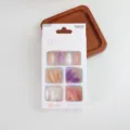 Kit de uñas postizas de colores en almendra uñas postizas DIY set de manicura para - 01