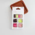 Kit de uñas postizas DIY, 96pcs de puntas de uñas afiladas de colores surtidos en caja. - 03