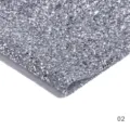 Silver glitter diamond texture nail mat variant detail, perfect for professional nail art setup. - 02# White K