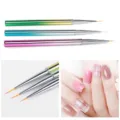 3-teiliges Farbverlauf Nageldesign Pinsel Set mit feinen Spitzen für präzise Nailart Malerei. - Verlauf-Stil