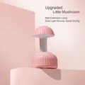 Pequeña lámpara de uñas portátil con forma de hongo, doble fuente UV LED para curado de gel. - Rosa