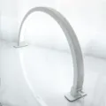 Crystal half-moon nail lamp LED arch desktop light for beauty salon and professional lighting. - Rhinestone Dual Button / White