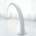 Professional LED half moon nail lamp for salon lighting, U shaped desk fill light white. - No Rhinestone Dual Button / White