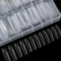 Unghie finte trasparenti in scatola di conservazione, punte per allungamento unghie manicure. - 02 Trasparente