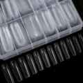Clear false nail tips set 240pcs boxed transparent acrylic nail extensions for DIY art - 05 Transparent