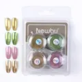 Set de 4 Colores Polvo Efecto Espejo para Uñas Pigmento Cromo Brillo para Nail Art - Juego de 4 colores (n.º 4)